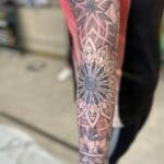 mandala geometric tattoos sleeve