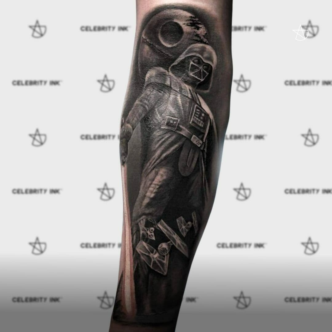 Darth Vader Melted helmet tattoo  Helmet tattoo Tattoos Black and grey